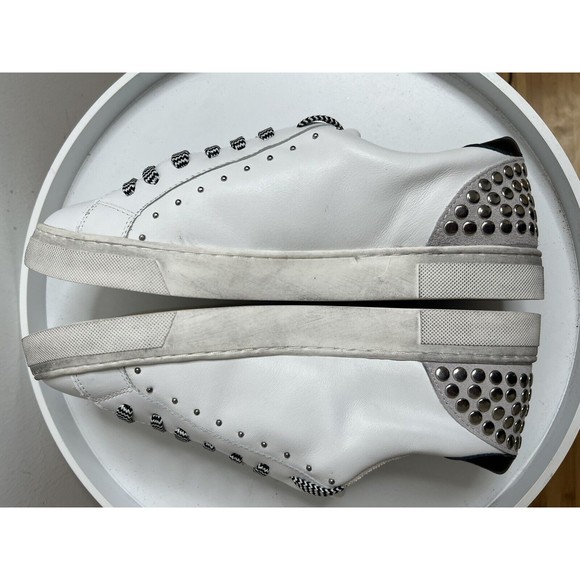 Steven by Steve Madden Rubie-S Leather Low top Size 11 White Lace-up Sneakers - Picture 6 of 8